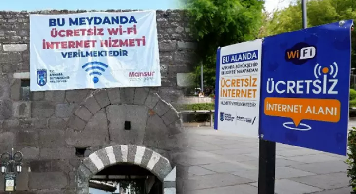 Ankara'nın 27 Meydanında Ücretsiz Wi-Fi Hizmeti